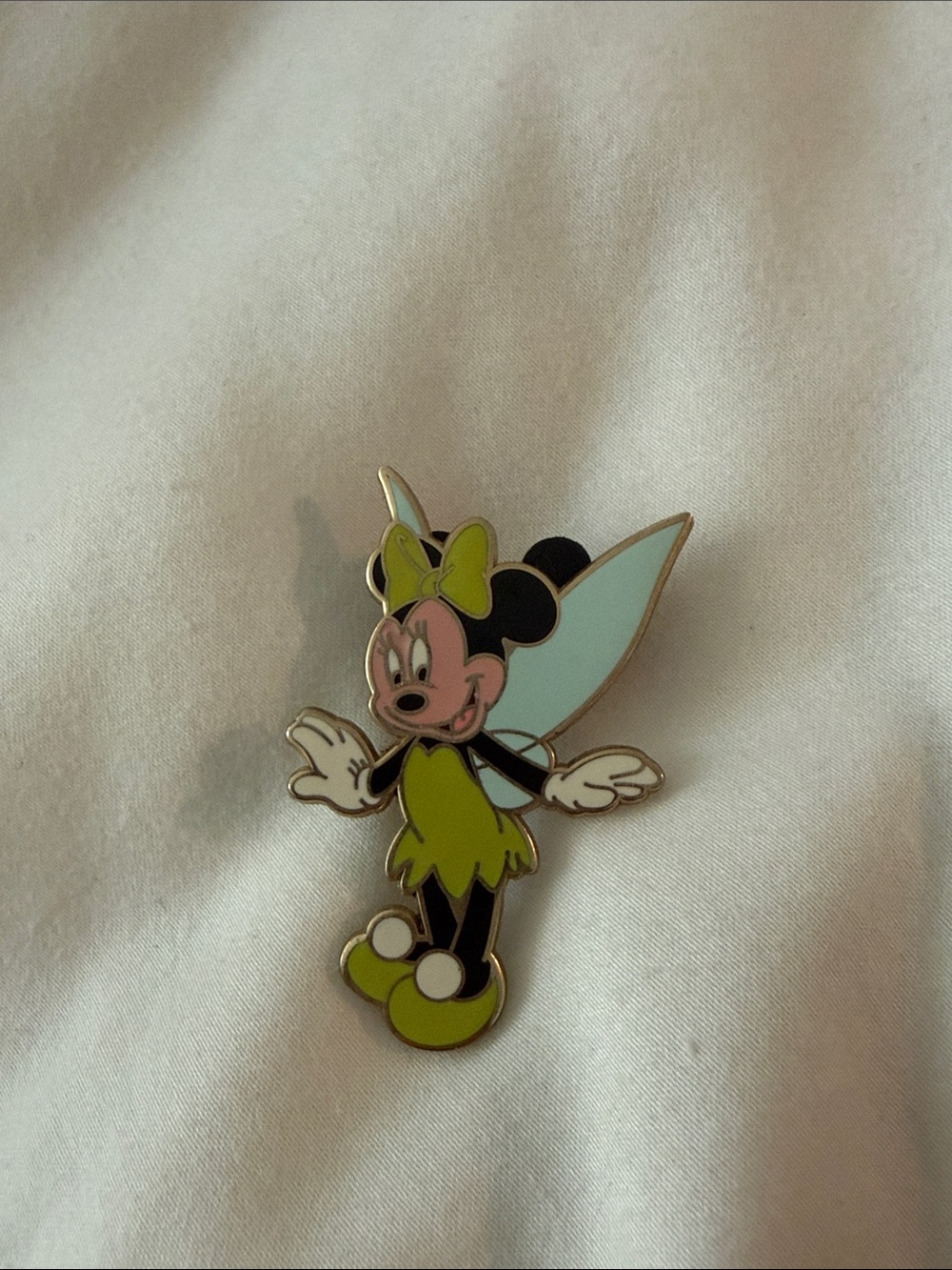 MINNIE MOUSE TINKERBELL Character Enamel Pin - Classic Cartoon Style